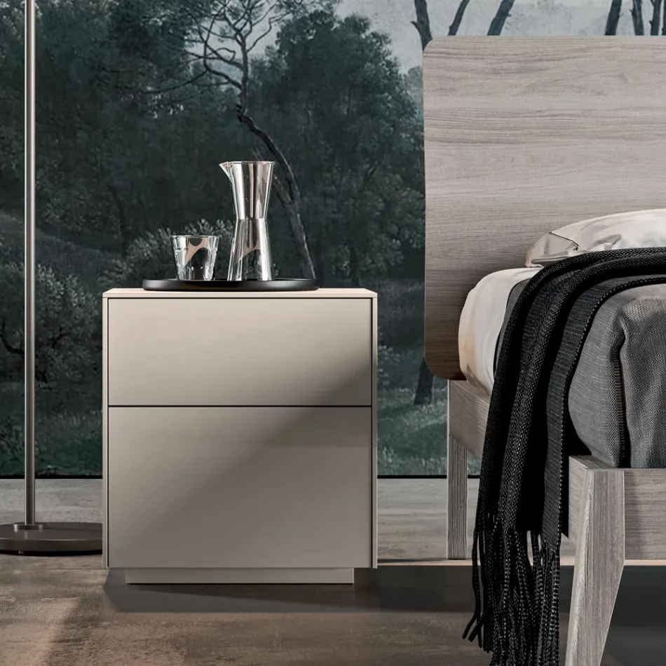 Komplettes Schlafzimmer mit 4 hochwertigen Made in Italy Elementen - Odema Viadurini