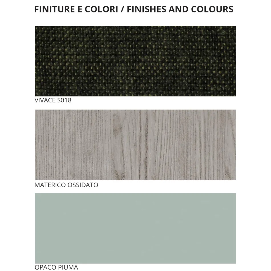 Komplettes Schlafzimmer mit 4 modernen Elementen Made in Italy Precious - Verminia Viadurini