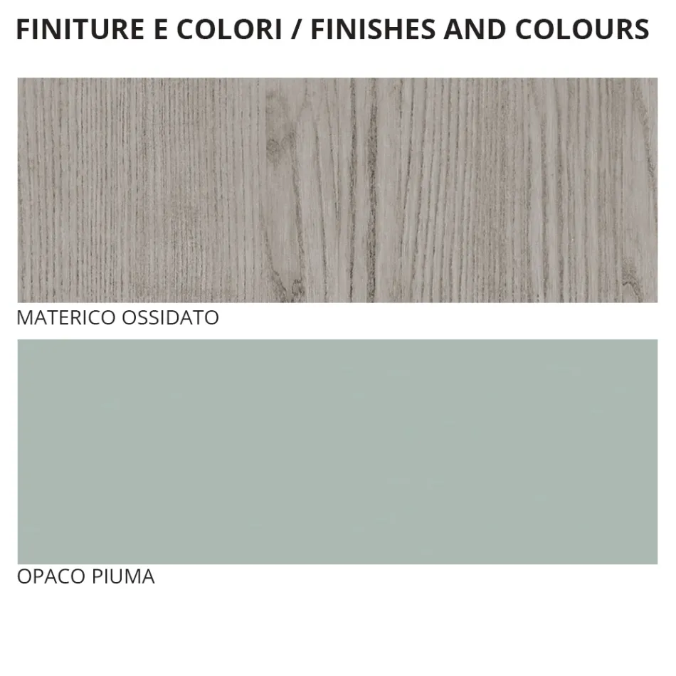 Modernes Schlafzimmer mit 4 Elementen im modernen Stil Made in Italy - Lusinda Viadurini