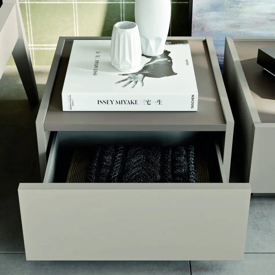 Modernes 5-Elemente-Schlafzimmer im modernen Stil Made in Italy - Melodia Viadurini