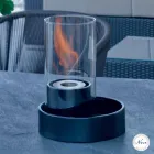 Kamin mit Keramik und Glastisch Bioethanol Jim, made in Italy Viadurini