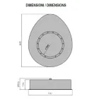 Wand Bioethanol Kamin in ovalem Design lackierter Stahl - Guiscard Viadurini