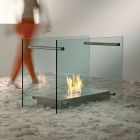 Boden Bioethanol Kamin in Glas und Stahl Design für Indoor - Edison Viadurini