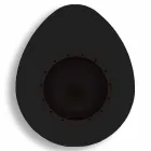 Bioethanol Kamin in Oval Design Wand aus lackiertem Stahl - Guiscard Viadurini