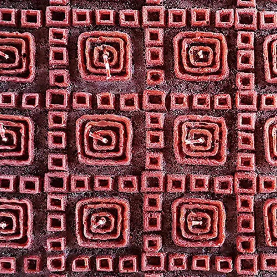 Duftende braune Wachskerze mit 25 Dochten, hergestellt in Italien – Piura Viadurini