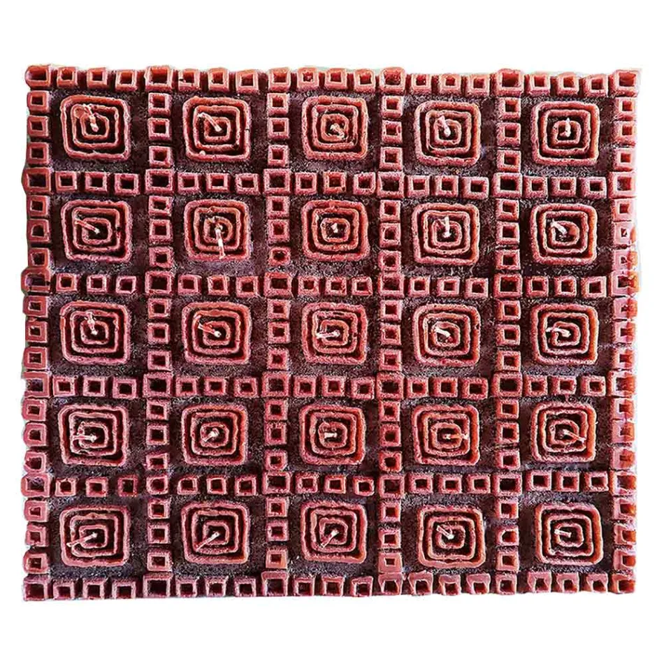 Duftende braune Wachskerze mit 25 Dochten, hergestellt in Italien – Piura Viadurini