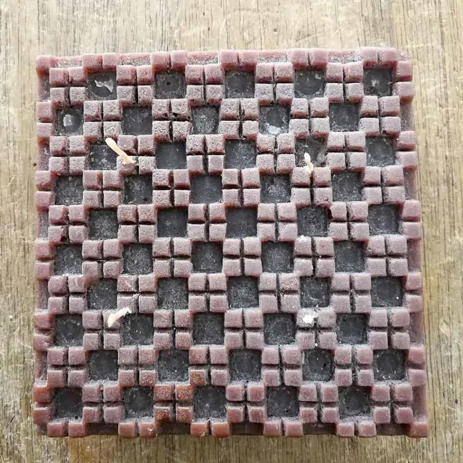 Zimt-Duftwachskerze mit 4 Dochten, hergestellt in Italien – Yuma Viadurini