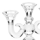 3-flammiger Kristallkandelaber Luxus Design Made in Italy - Genoveffa Viadurini