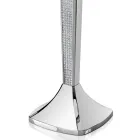 Luxuriöser 3-reihiger Kandelaber aus silbernem Metall mit Glitzer - Sbrillo Viadurini