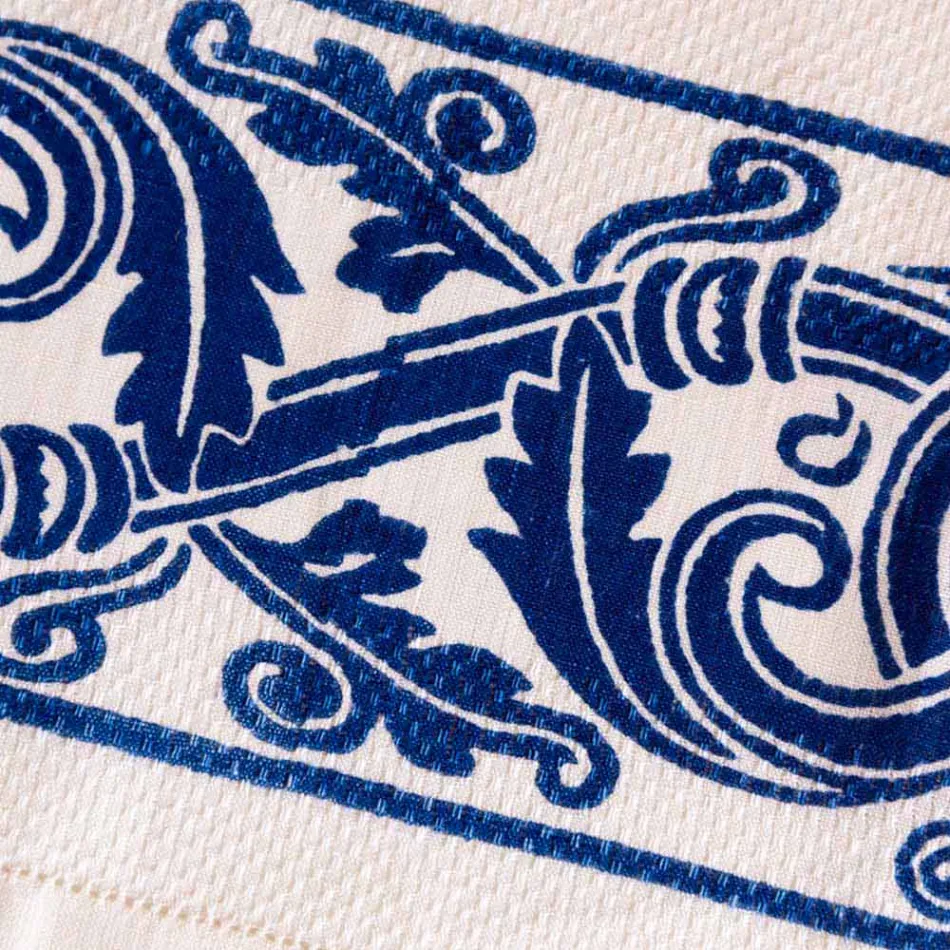 Leinen Leinwand italienischer Handwerkskunst mit handbedrucktem Design - Marken Viadurini