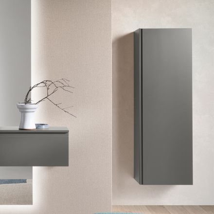 Lackierte Melamin-Garderobe mit MDF-Tür und Innenregal - Lunis Viadurini