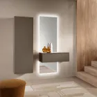 Lackierte Melamin-Garderobe mit MDF-Tür und Innenregal - Lunis Viadurini