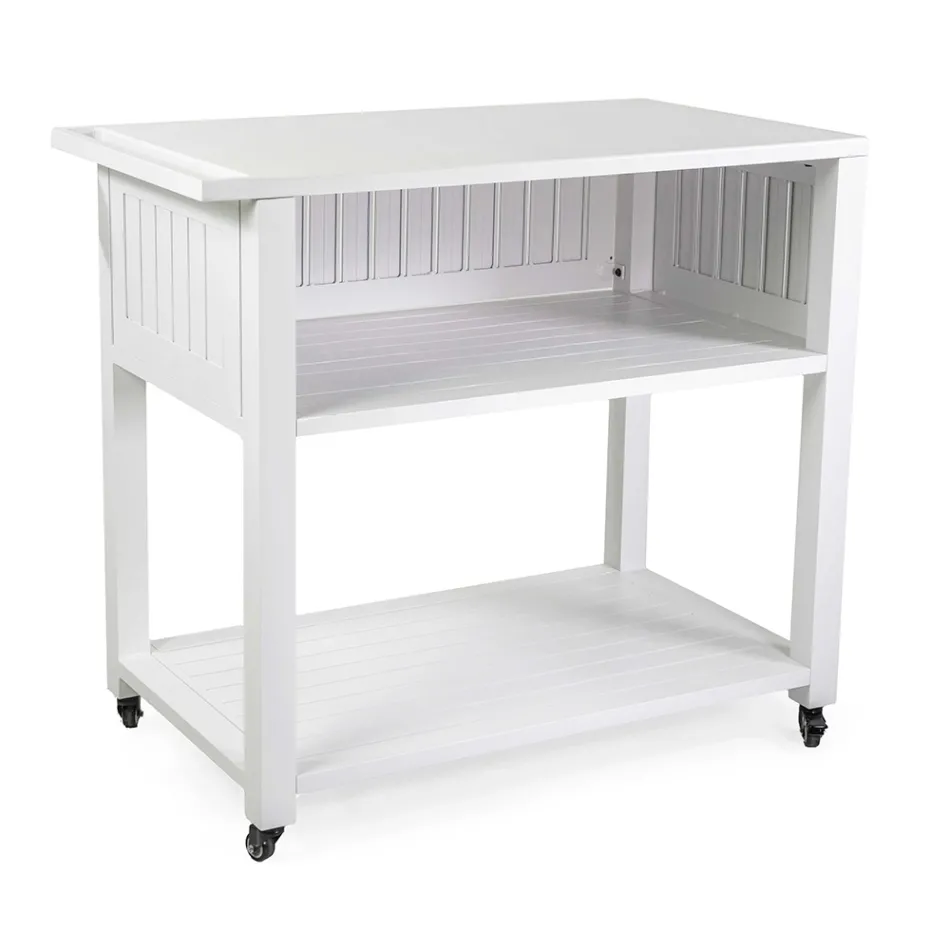 Trolley für den Außenbereich aus lackiertem Aluminium mit verschiedenen Oberflächen - Hotel Viadurini