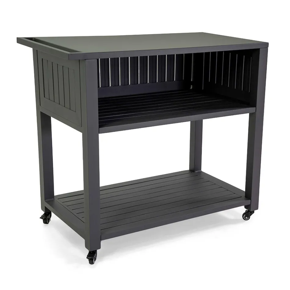 Trolley für den Außenbereich aus lackiertem Aluminium mit verschiedenen Oberflächen - Hotel Viadurini