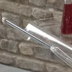 Faltbarer Servierwagen aus transparentem Acrylglas mit 2 Tabletts - Aristocles Viadurini