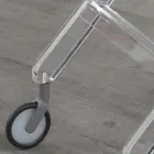 Faltbarer Servierwagen aus transparentem Acrylglas mit 2 Tabletts - Aristocles Viadurini