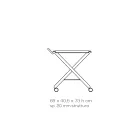 Faltbarer Servierwagen aus transparentem Acrylglas mit 2 Tabletts - Aristocles Viadurini