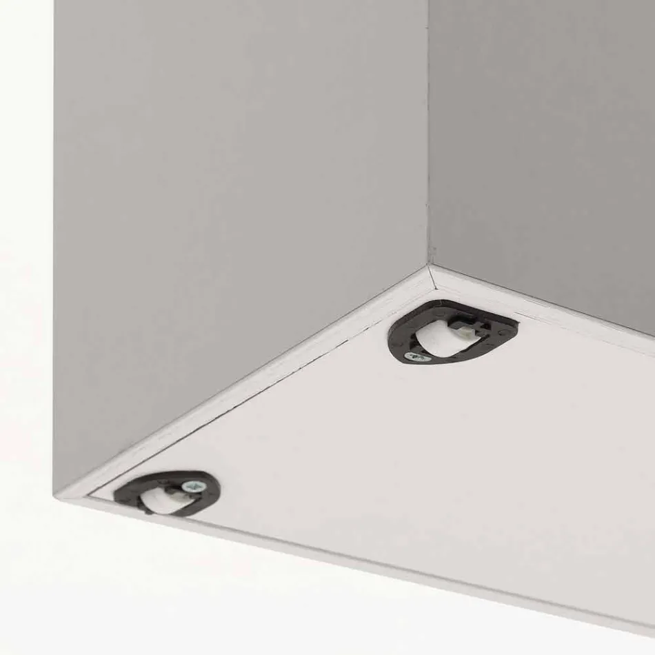 Shopping-Erweiterungen Tür offenporig weiß Melamin Columbus Viadurini