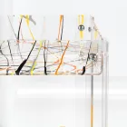 Essenswagen aus transparentem Plexiglas Made in Italy - Galatius Viadurini