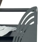 Servierwagen aus Metall und Holz mit Regal und 4 Rädern, hergestellt in Italien – Geco Viadurini