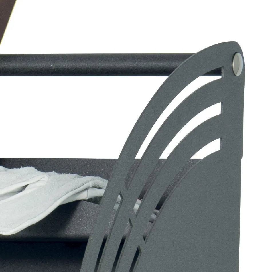 Servierwagen aus Metall und Holz mit Regal und 4 Rädern, hergestellt in Italien – Geco Viadurini