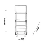 Küchen-Aufbewahrungswagen aus Plexiglas, hergestellt in Italien – Ercolano Viadurini