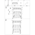 Servierwagen mit Eisenstruktur Gold-Finish - Viviana Viadurini