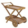 Design Acacia Wood Servierwagen - Roxen