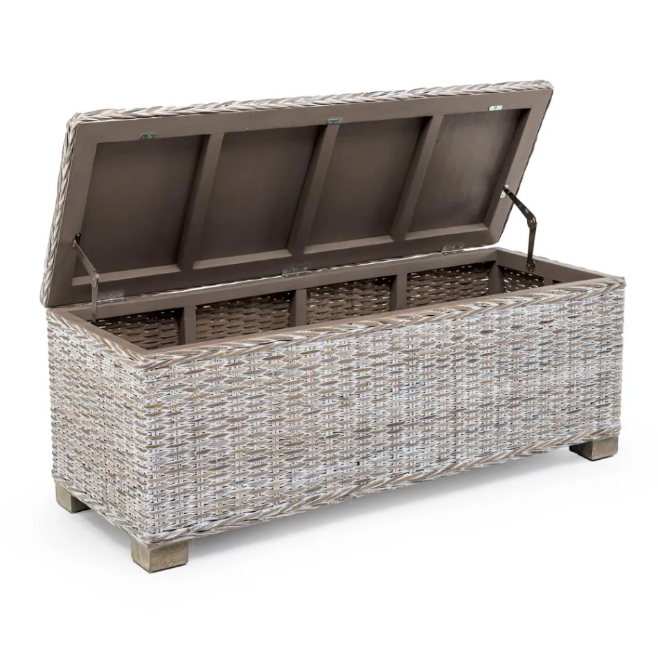 Outdoor-Truhe aus Naturfaser von Kubù - Nogitsune Viadurini