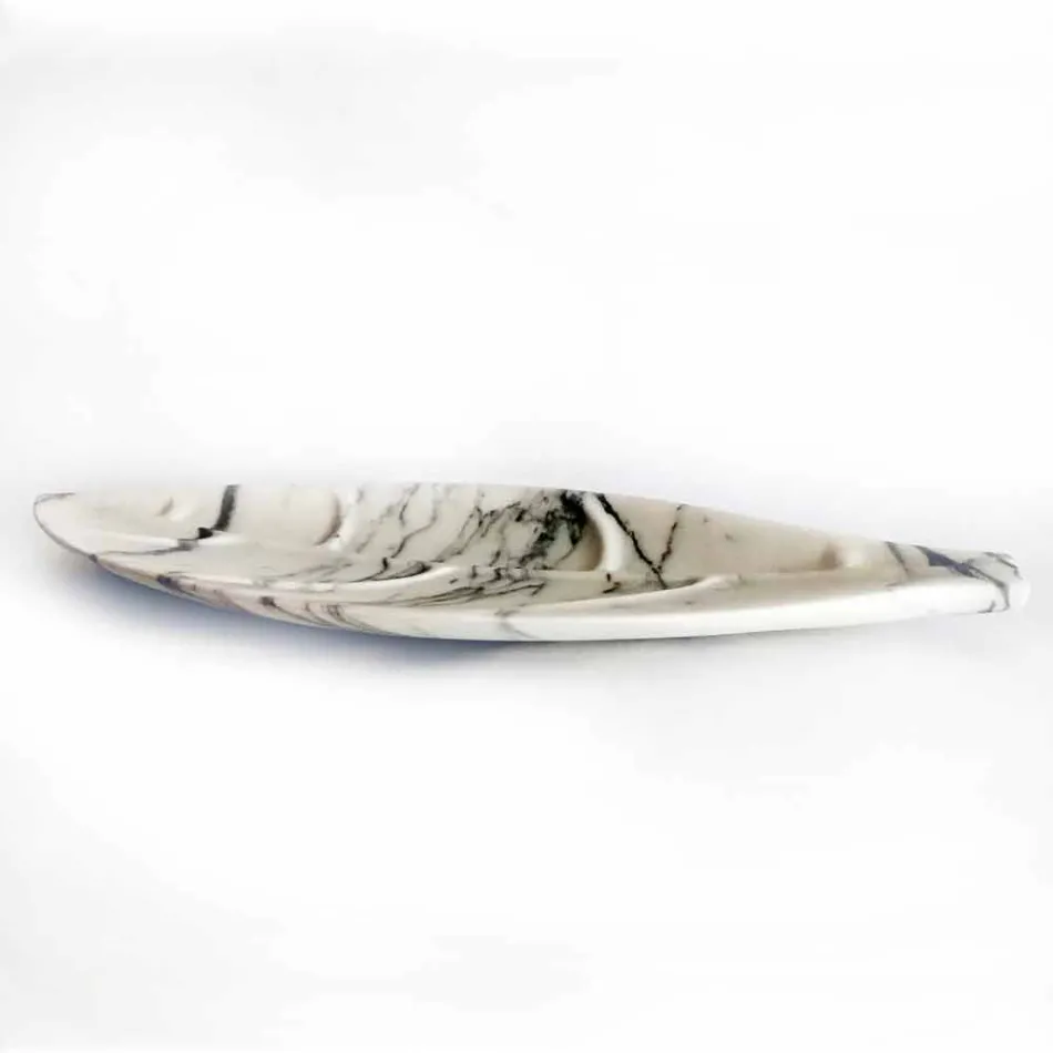 Herzstück aus Arabescato-Marmor mit Blattform Made in Italy - Treviso Viadurini