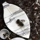 Herzstück aus Arabescato-Marmor mit Blattform Made in Italy - Treviso Viadurini