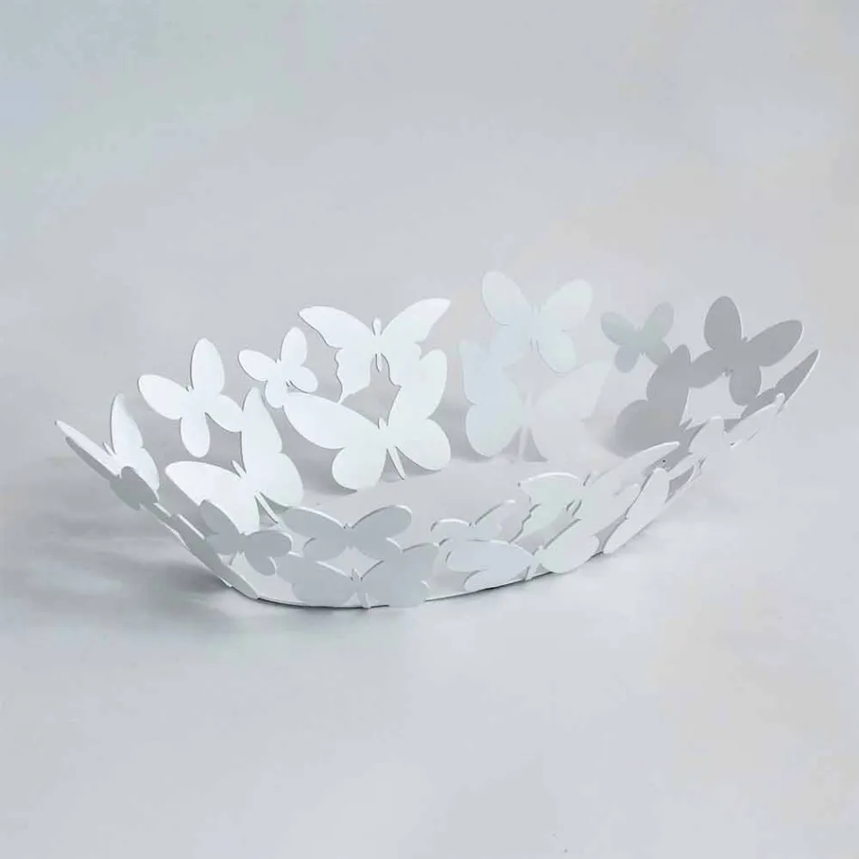 Modernes ovales Herzstück aus weißem oder beige Eisen Made in Italy - Leiden Viadurini