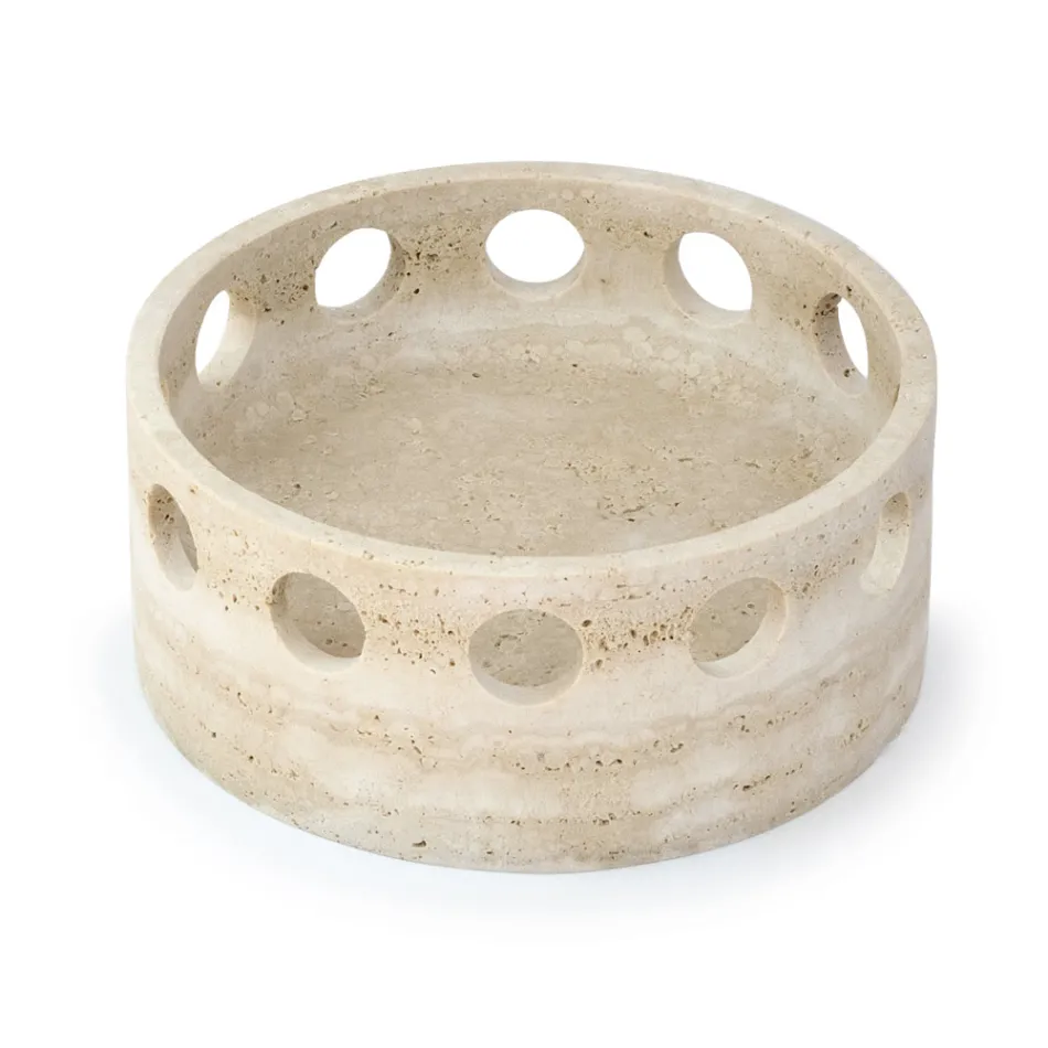 Tafelaufsatz/Taschentablett aus Satinmarmor, hergestellt in Italien – Hinata Viadurini