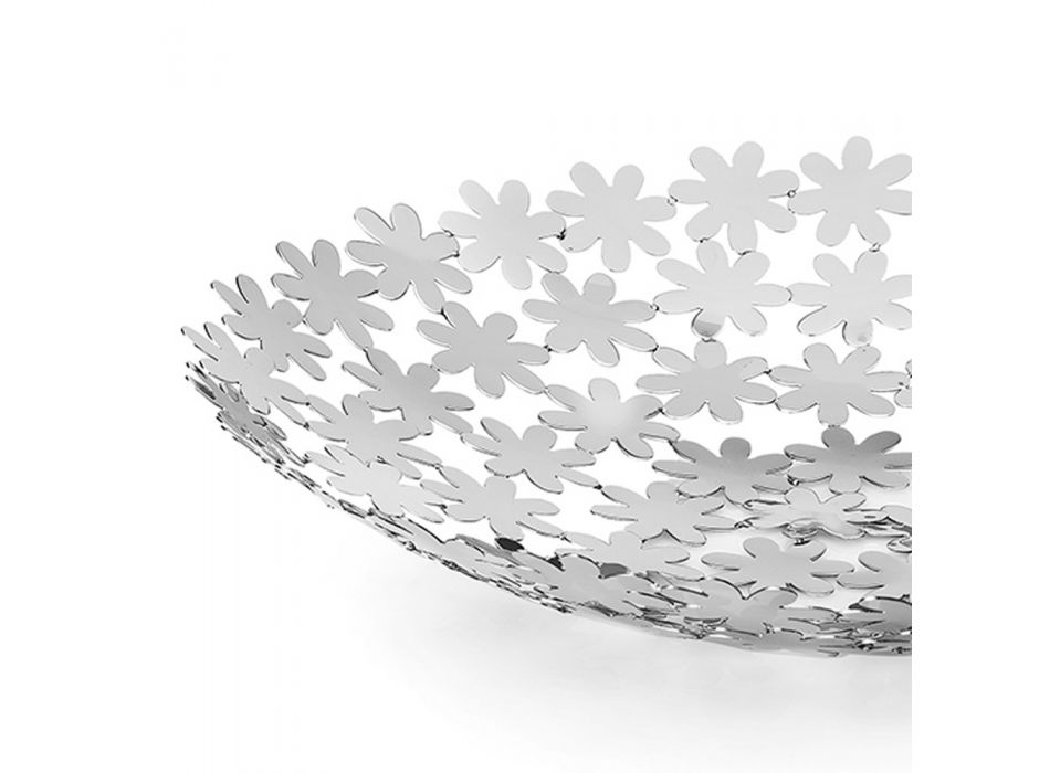 Silbernes Metall rundes Taschen-Leeres Herzstück Luxus-Blumen-Dekoration - Pinko Viadurini