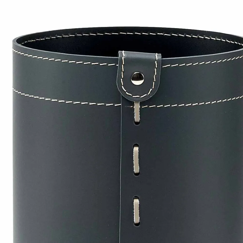 Papierkorb aus regeneriertem handgefertigtem Leder Battista Viadurini
