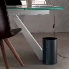 Papierkorb aus regeneriertem handgefertigtem Leder Battista Viadurini