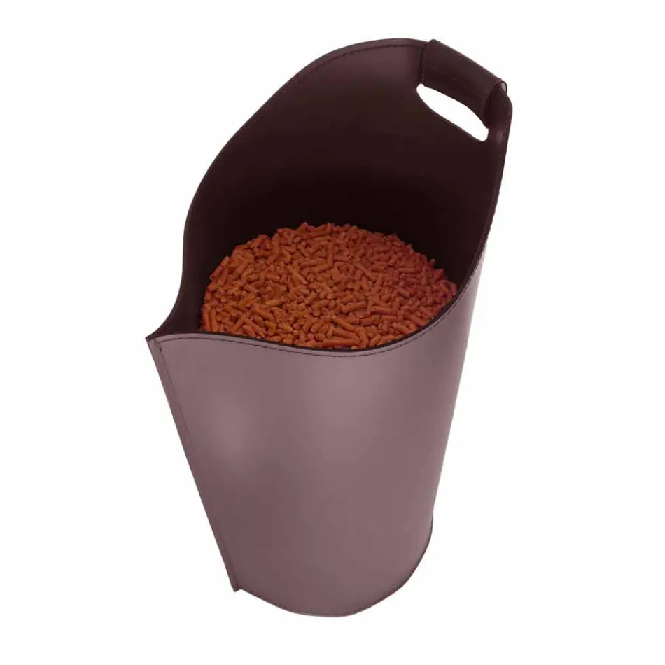 Indoor Pellethaltekorb Leder 15 Kg Sapel Design Viadurini