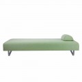 Outdoor Design Chaiselongue aus Metall und Stoff Made in Italy - Selia