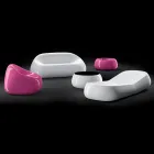 Design-Chaiselongue für den Außenbereich aus weißem Polyethylen, hergestellt in Italien – Ervin Viadurini