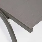 Outdoor Chaise Longue aus Textilene und Aluminium mit Rädern, 4 Stück - Babilonia Viadurini
