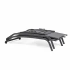 Outdoor Chaise Longue aus Textilene und Aluminium mit Rädern, 4 Stück - Babilonia Viadurini
