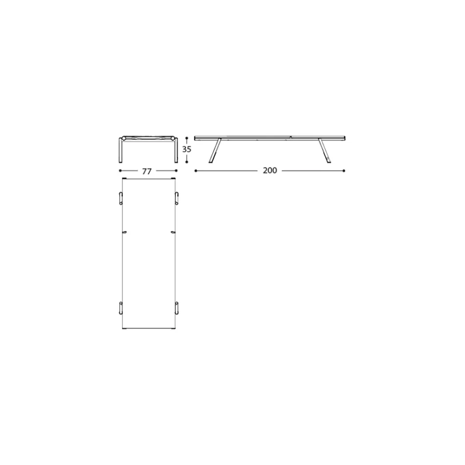 Gartenliege aus Aluminium und technischem Gewebe - Bahia von Varaschin Viadurini