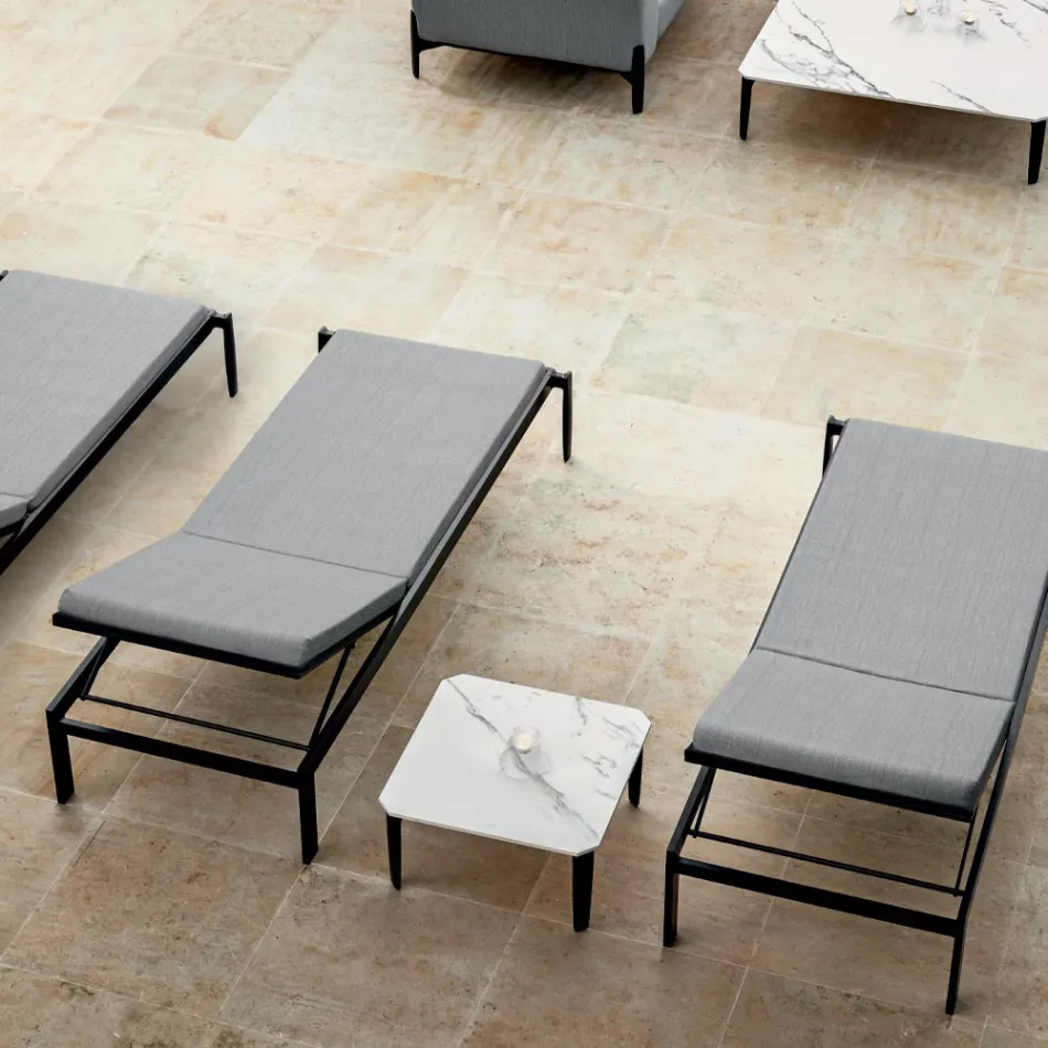 Garten-Chaiselongue mit oder ohne hochwertige Matratze – Filomenalet Viadurini