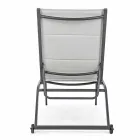Garten Chaiselongue mit Rädern und liegender Rückenlehne, 4 Stück - Babilonia Viadurini