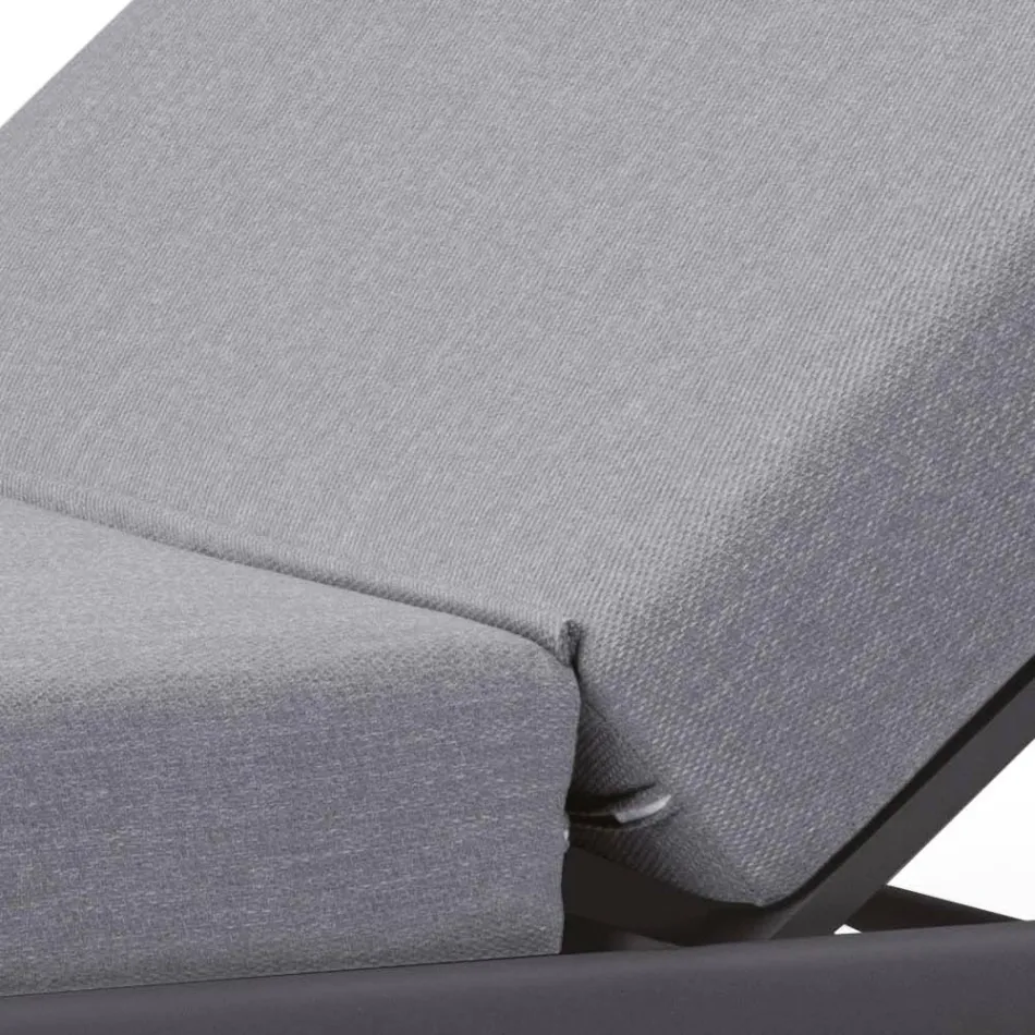 Gartenliege aus Aluminium mit Stoffbezug - Eufemia Viadurini