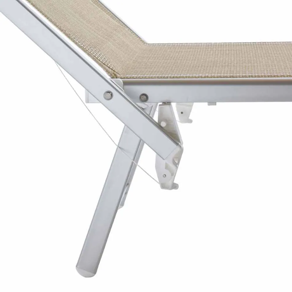 Moderne Garten Chaiselongue mit Sonnenschirm und liegender Rückenlehne - Arnold Viadurini