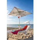 Moderne Garten Chaiselongue mit Sonnenschirm und liegender Rückenlehne - Arnold Viadurini