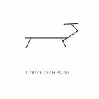 Moderne Garten Chaiselongue mit Sonnenschirm und liegender Rückenlehne - Arnold Viadurini