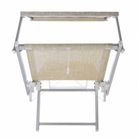 Made in Italy Moderne Garten Chaiselongue aus Aluminium