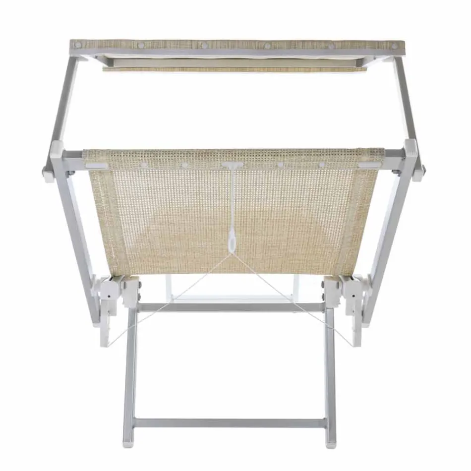 Moderne Garten Chaiselongue mit Sonnenschirm und liegender Rückenlehne - Arnold Viadurini